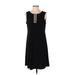 Ronni Nicole Casual Dress - Shift: Black Solid Dresses - Women's Size Small