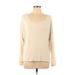 Ya Los Angeles Long Sleeve Top Ivory Scoop Neck Tops - Women's Size Large