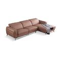 Brown Reclining Sectional - Lilac Garden Tools 3 - Piece Upholstered Reclining Sectional Leather Match/Genuine Leather | Wayfair