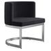 Side Chair - Mercer41 26.77 Wide Velvet Side Chair Velvet in Gray/Black | 29.53 H x 26.77 W x 21.65 D in | Wayfair F9EF4739F25A48C59A4989FA2713B7DD