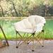 Everly Quinn Shamen Folding Chair, Faux Fur in White | 35.4 H x 24 W x 24 D in | Wayfair 35F991BAE0FD4434872EAA23B7215D49