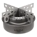 Lixada Outdoor Stove Camping Stove Alcohol Burner Mini Alcohol Stove with Cross Stand Stove Rack