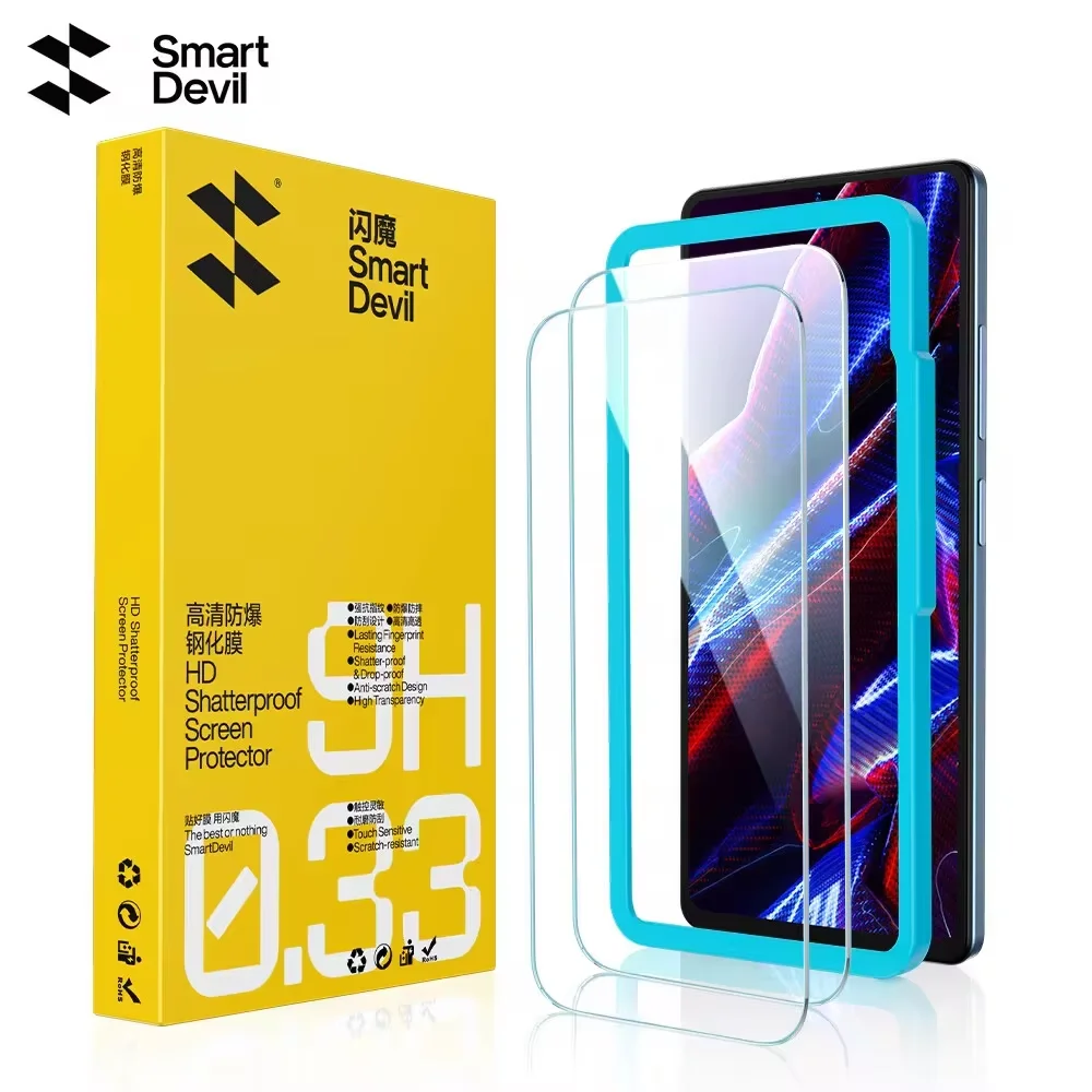 SmartDevil 2PCS Displayschutzfolie für Xiaomi 17 15 13T 14T Redmi K90 HD gehärtetes Glas Film für Redmi Note 13 Pro Note 14 15 Pro Image