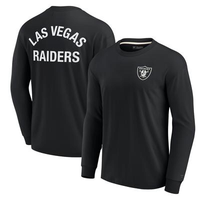 Unisex Fanatics – Schwarzes, superweiches Langarm-T-Shirt „Elements“ der Las Vegas Raiders Image