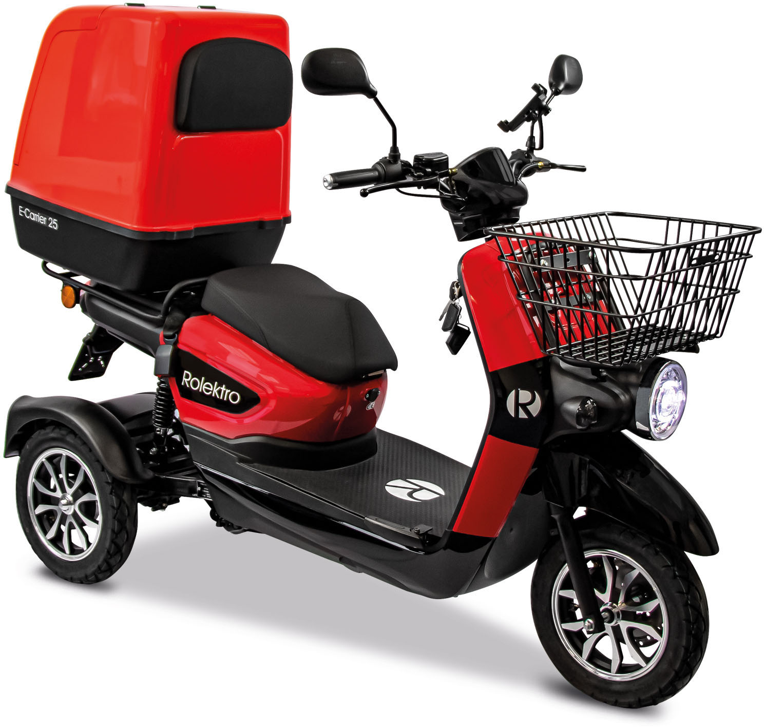 Elektromobil ROLEKTRO "Rolektro E-Carrier 25 V.3 Lithium mit XXL-Koffer", rot (rot, schwarz), ElektromobileB:71cm H:125cm L:177,5cm, B:71cm H:125cm L:177,5cm Image
