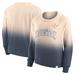 Women's Fanatics Branded Tan/Navy Houston Astros Luxe Lounge Arch Raglan Pullover Sweatshirt