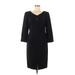 Talbots Casual Dress - Sheath: Black Solid Dresses - Women's Size 8