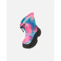Mountain Warehouse Toddler Caribou Adaptive Tie Dye Snow Boots - Pink - Size: 7 uk child