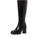 Tamaris Damen Klassische Stiefel, Frauen Stiefel,TOUCHit-Fußbett,lederstiefel,langschaftstiefel,reißverschluss,boots,BLACK,40 EU