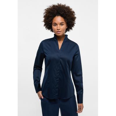 Hemdbluse ETERNA "REGULAR FIT", Damen, Gr. 34, blau (navy), 95% Baumwolle, 5% Elasthan, modisch, normal, Blusen, EASY IRON (bügelleicht) Image