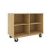 Stevens ID Systems Mobile 4 Compartment Cubby w/ Casters Wood in Brown/Red | 36 H x 48 W x 24 D in | Wayfair 80138 Z36-057