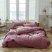 Latitude Run® Luxury Soft 100% Duvet Cover Set Cotton/Jersey Knit/T-Shirt in Pink/Yellow | Twin XL Duvet Cover + 2 Pillowcases | Wayfair