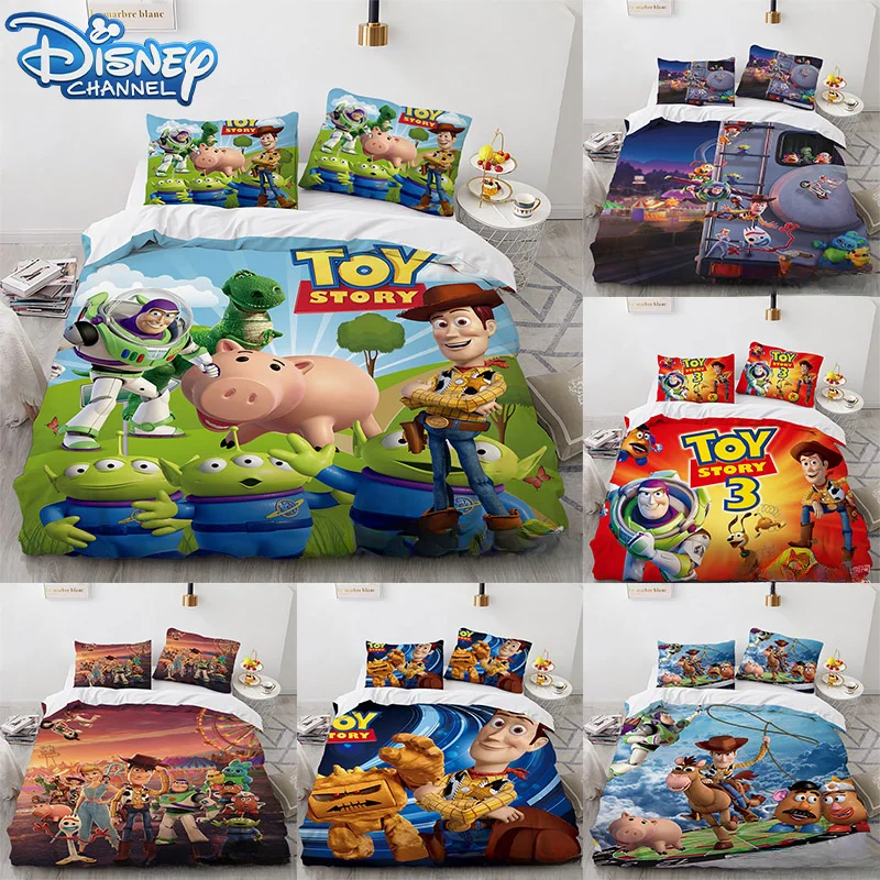 Ensemble de literie Disney Pixar Toy Story pour enfants, housse de double athlon, taie d