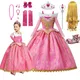 Costume de princesse Disney La Belle au bois dormant pour enfants robe de Rhde luxe pour filles