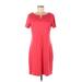 Talbots Casual Dress - Sheath: Red Print Dresses - Women's Size Medium