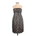 Moulinette Soeurs Casual Dress - Sheath Strapless Sleeveless: Gray Dresses - Women's Size 2