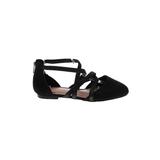 Lane Bryant Flats: Black Solid Shoes - Women's Size 8 Plus - Almond Toe