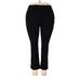 JM Collection Casual Pants - High Rise Boot Cut Boot Cut: Black Bottoms - Women's Size 18