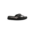 Sandals: Slip-on Platform Casual Black Shoes - Women's Size 9 - Open Toe