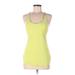 Lululemon Athletica Active Tank Top: Yellow Stripes Activewear - Women's Size 6