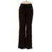 INC International Concepts Dress Pants - Mid/Reg Rise Flared Leg Boyfriend: Brown Bottoms - Women's Size 6