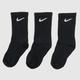 Nike black & white lightweight socks 3 pack