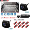 Koorinwoo Sistema video visibile per sensori di parcheggio per auto 4 anteriori + 4 posteriori Parktronic 8 Telecamera posteriore per monitor Android Radio