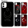 Krajeans turchia bandiera turca custodia per telefono Cover per iPhone 15 SE2020 14 6 7 8 plus XS XR