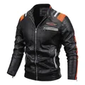 Giacca da moto Vintage da uomo 2021 moda uomo nuova giacca in pelle da motociclista cappotto Bomber