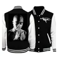 Rapper Fashion Tupac Shakur 2-2pac giacca felpa con cappuccio felpa con cappuccio stampata giacche