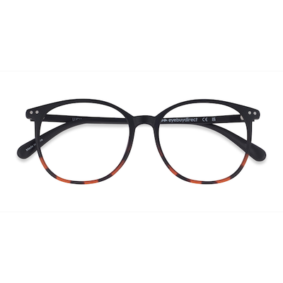 Unisex s round Black Tortoise Plastic Prescription eyeglasses - Eyebuydirect s Lucia