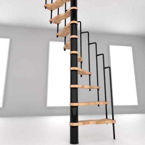 Minka Spindeltreppe Suono Buche schwarz Wendeltreppe, 140×78 cm