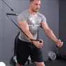 Fitness Bizeps Trizeps Zurück Blaster Seil LAT Pull Unten Bar Brust Muscle Workout Grip Rudern Griff