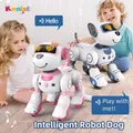Intelligente Fernbedienung Roboter Hund elektronische Stunt-Sprach befehl programmier bare