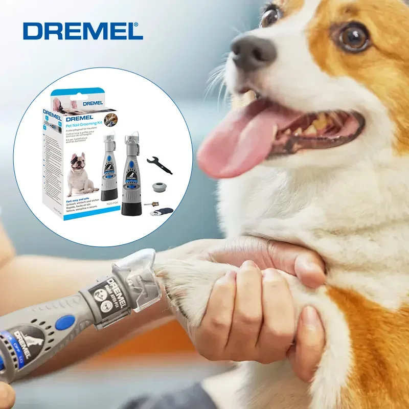 Dremel 7020 PGK Haustier-Nagelschleifer, leise, elektrisch, für Hunde, Nagelfeile, Pflegeset, Sicherheit, Nagelknipser für Hunde, Trimmer, Werkzeuge, batteriebetrieben Image