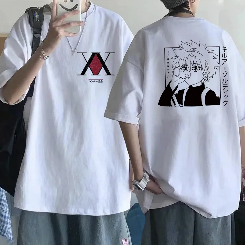 Manga Hisoka Kawaii Hunter X Hunter T-Shirt Killua Zoldyck Lustiges Cartoon Niedliches Anime T-Shirt Kurapika HxH Devil Eye T-Shirt T-Shirts