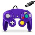 Compatible with Gamecube Controller Classic Wired Controller for Wii Nintendo Gamecube NGC Game Controller-Purple