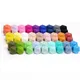 50 Pcs Silicone Teething Beads Hexagon 17mm Nursing Chew Necklace Diy Jewelry Findings Bpa Free