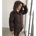 2024 Women Fashion Winter Thick Warm Parka Brown Black Jacket