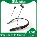 JBL Live 200BT Wireless Bluetooth Earphone Neckband Magnetic Headphones Sports Bass Earbuds