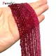 Natural Ruby Red Chalcedony Stone Beads Faceted Loose Round Gemstone For Jewelry Making DIY Bracelet