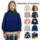 Children's Sweater 2023 Autumn/Winter BC Girls' Cartoon Color Block Pullover Vest Cardigan Boys'