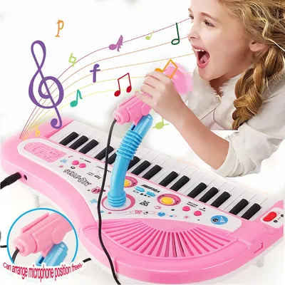 37 Key Electronic Keyboard Piano for Kids with Microphone Musical Instrument Toys Educational Toy