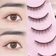 Natural Cross Short Eyelashes 5 Pairs Japanese Daily Brown Eye Lashes Handmade Comfortable Eyelashes