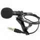 1pc 1.5m Metal Microphone 3.5mm Jack Lavalier Tie Clip Microphones Mini Audio Mic for Camera