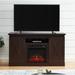 Fireplace TV Stand , Sliding Barn Door Farmhose Entertainment Center with 18'' Electric Fireplace Storage Cabinet