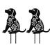 TINKSKY Dog Garden Yard Metal Silhouette Stake Stakes Decor Silhouettes Puppy Outdoor Animal Signs Art Statue Sculpture Sign