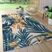 World Rug Gallery Floral Leaves Indoor/Outdoor Area Rug - Multi 8 8 x 12