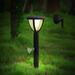 Inowel Solar Landscape Path Lights 24in Motion Sensor Solar Driveway Lights Aluminum Low Voltage LED Modern Bollard Lights for Walkway Yard Garden 3000K Black