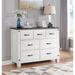 Jarrett Distressed White and Grey 7-drawer Dresser